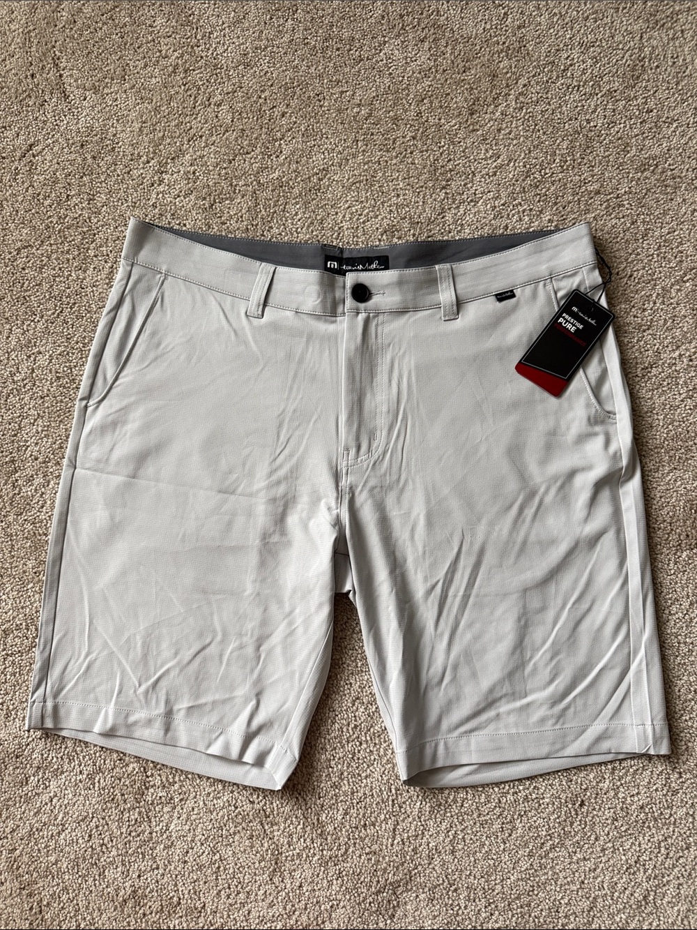 NWT Travis Mathew Prestige Pure Performance Grey Golf Shorts